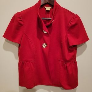 Michael kors red button up shirt